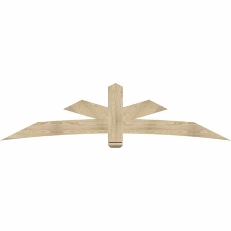 Ekena Millwork Alberta Rough Sawn Timber Gable Bracket, Douglas Fir, 96"W x 24"H x 4"D x 6"F, 6/12 Pitch GBW096X24X0406ALB00RDF